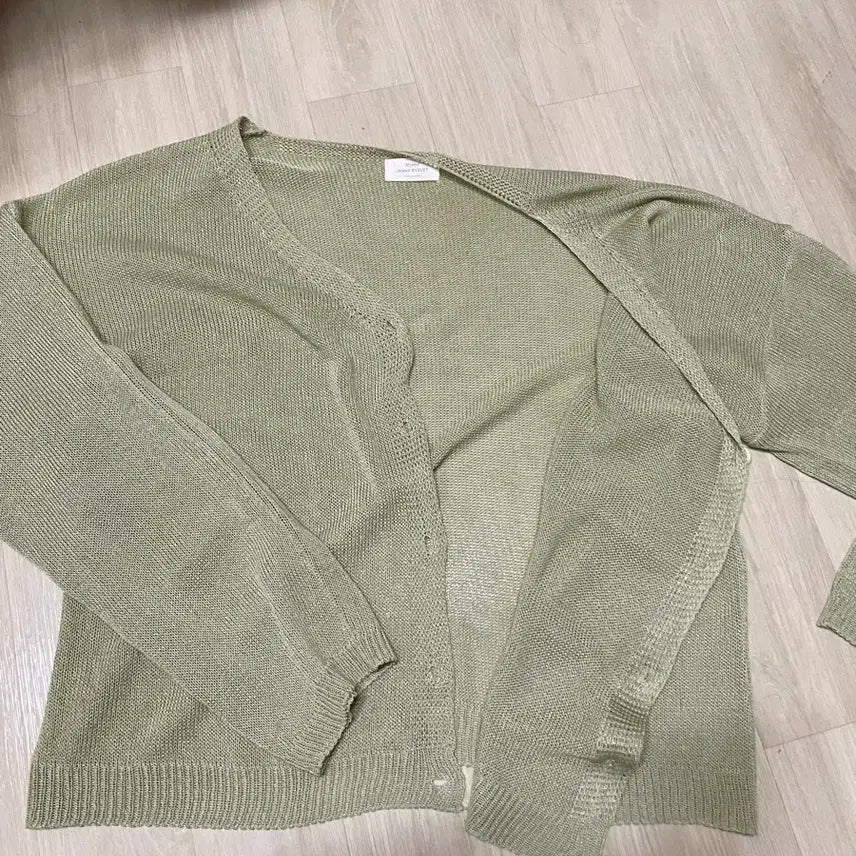 [BUNJANG] See-through Knit Cardigan &amp; Layered Strap Dress / 시스루 니투 가디건 / 래이어드 끈 나시 원피스