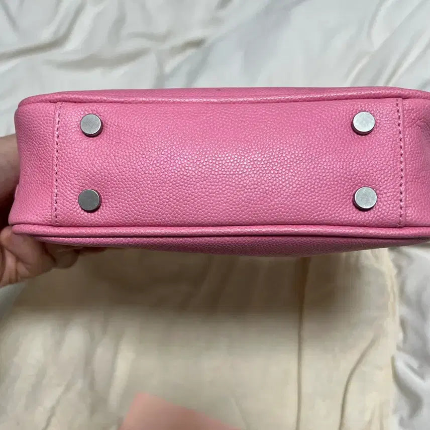 [BUNJANG] Minitmute Baton Micro Caviar Pink Bag / 미닛뮤트 바톤마이크로 캐비어핑크
