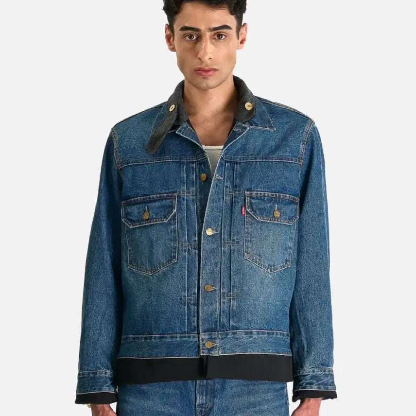 [BUNJANG] Sacai Levi's Reversible Blouson Jacket / [4] 사카이 리바이스 트윌 리버시블 블루종