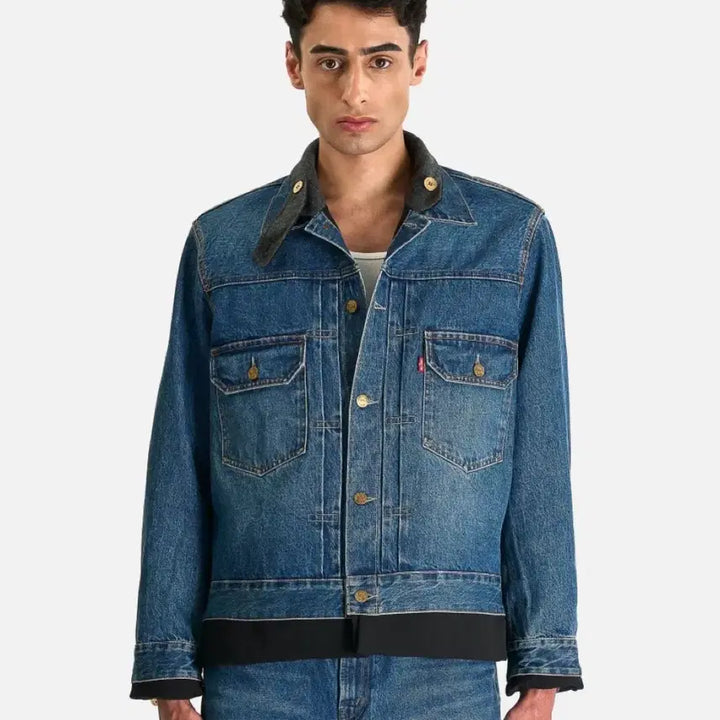 [BUNJANG] Sacai Levi's Reversible Blouson Jacket / [4] 사카이 리바이스 트윌 리버시블 블루종