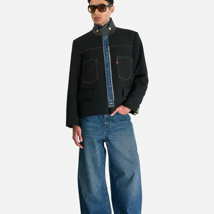 [BUNJANG] Sacai Levi's Reversible Blouson Jacket / [4] 사카이 리바이스 트윌 리버시블 블루종