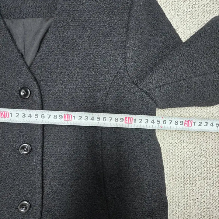 [BUNJANG] Mielle Black Tweed Crop Jacket / 0162.미엘르 블랙 트위드 노카라 크롭 자켓