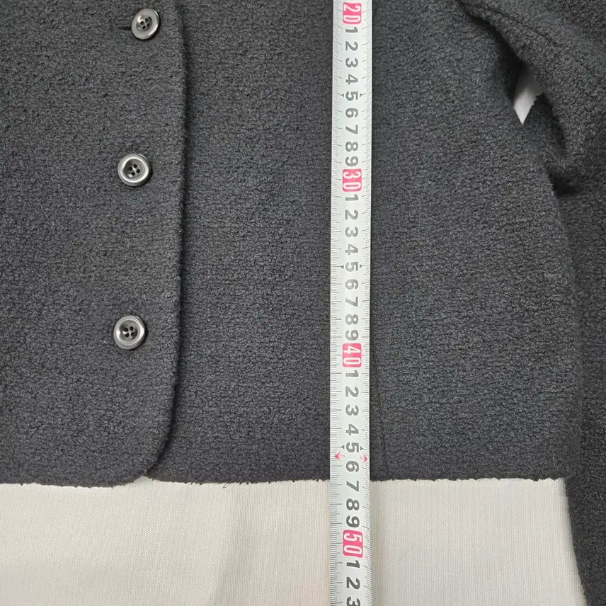 [BUNJANG] Mielle Black Tweed Crop Jacket / 0162.미엘르 블랙 트위드 노카라 크롭 자켓