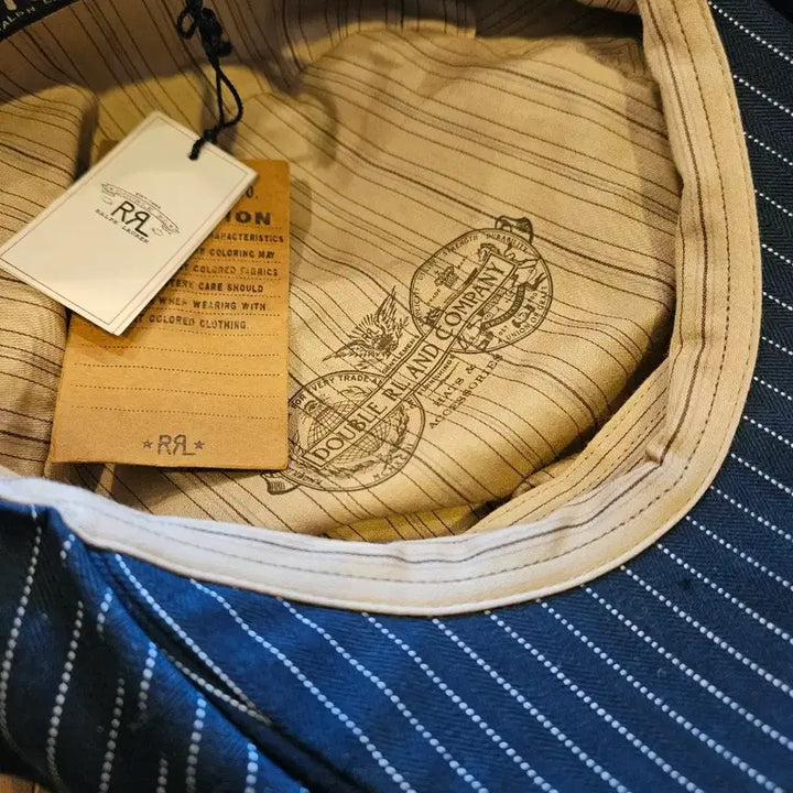 [BUNJANG] RRL Pinstripe Newsboy Cap / 더블알엘 핀스트라이프 뉴스보이캡