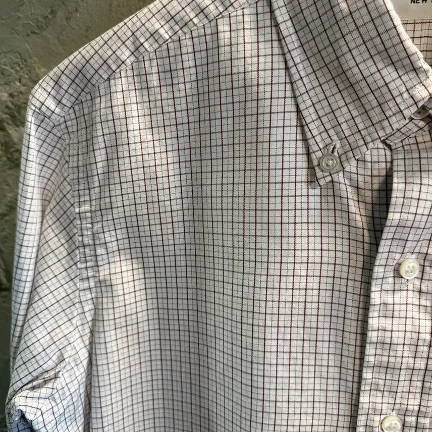 [BUNJANG] Thom Browne Check Button-Down Shirt White (S) / 톰 브라운 체크 버튼다운 셔츠 화이트 1(S)
