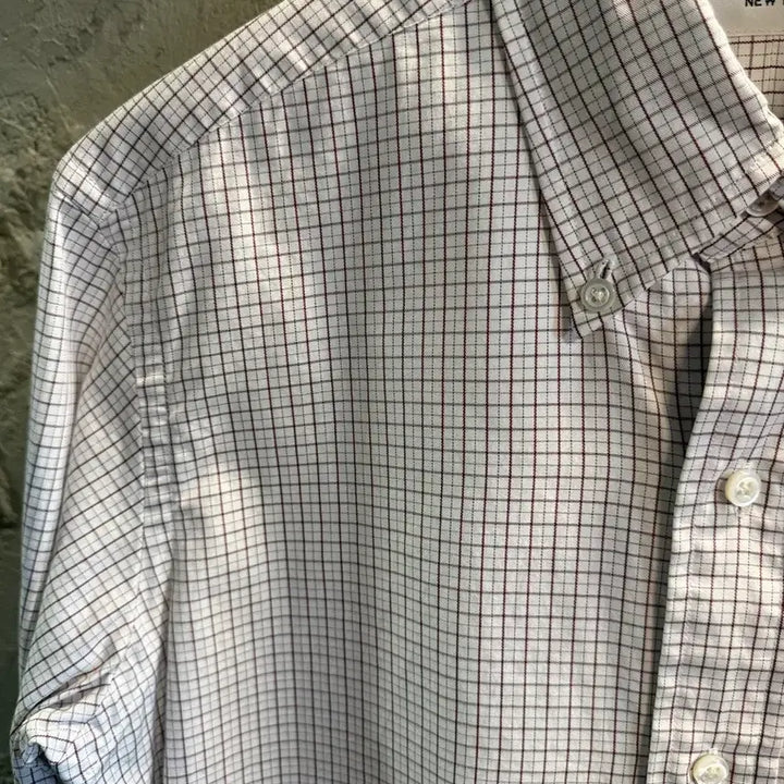 [BUNJANG] Thom Browne Check Button-Down Shirt White (S) / 톰 브라운 체크 버튼다운 셔츠 화이트 1(S)