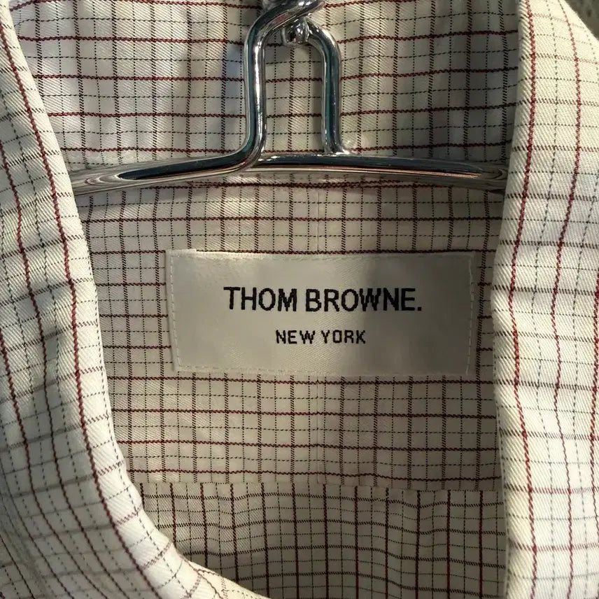 [BUNJANG] Thom Browne Check Button-Down Shirt White (S) / 톰 브라운 체크 버튼다운 셔츠 화이트 1(S)