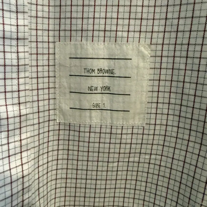 [BUNJANG] Thom Browne Check Button-Down Shirt White (S) / 톰 브라운 체크 버튼다운 셔츠 화이트 1(S)