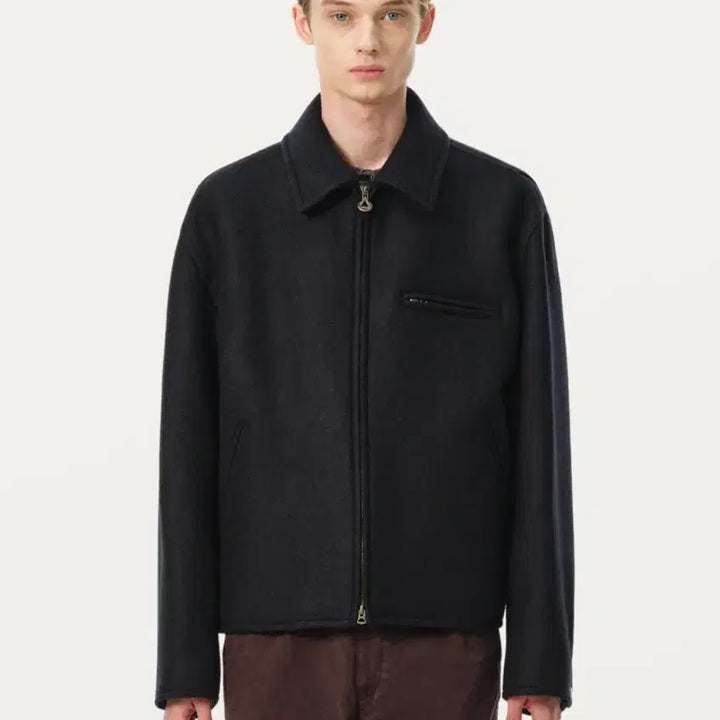 [BUNJANG] Solid Homme 25FW Black Wool Zip-up Jacket / 솔리드옴므 25fw 블랙 울 집업 자켓