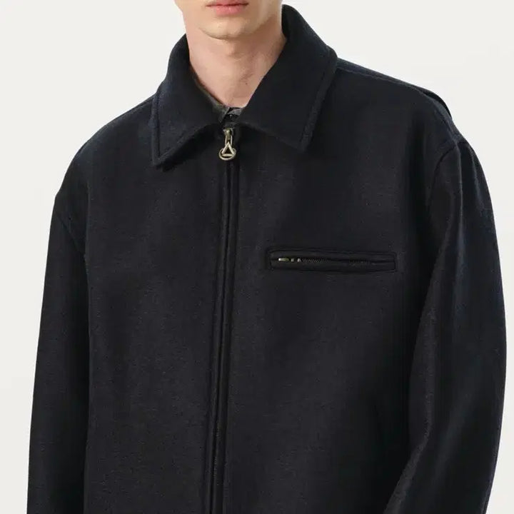 [BUNJANG] Solid Homme 25FW Black Wool Zip-up Jacket / 솔리드옴므 25fw 블랙 울 집업 자켓