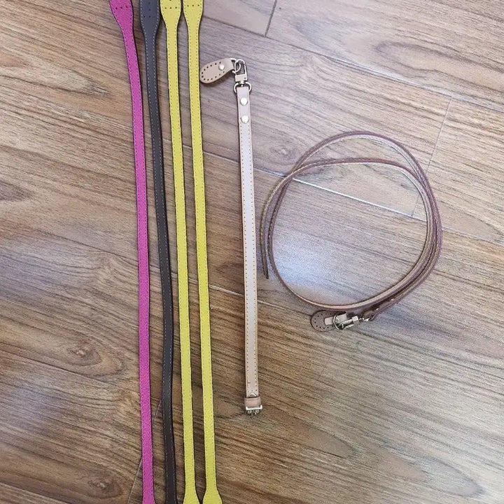 [BUNJANG] Leather Bag Strap (Pink/Yellow/Light Pink) / 가방 핸들/가죽 스트랩 (핑크/옐로우/연핑크)