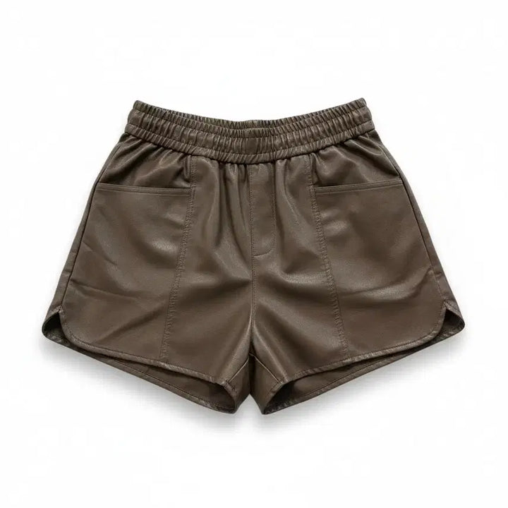 [BUNJANG] Unbranded String Bending Leather Shorts / 여성F/ 스트링 밴딩 레더 숏팬츠