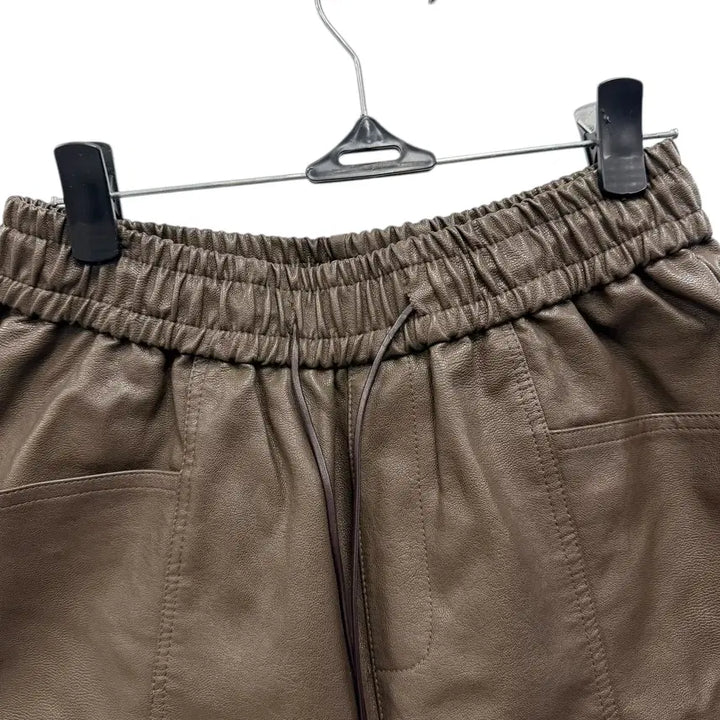 [BUNJANG] Unbranded String Bending Leather Shorts / 여성F/ 스트링 밴딩 레더 숏팬츠