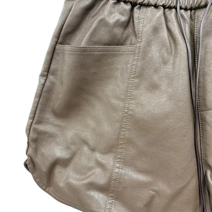 [BUNJANG] Unbranded String Bending Leather Shorts / 여성F/ 스트링 밴딩 레더 숏팬츠