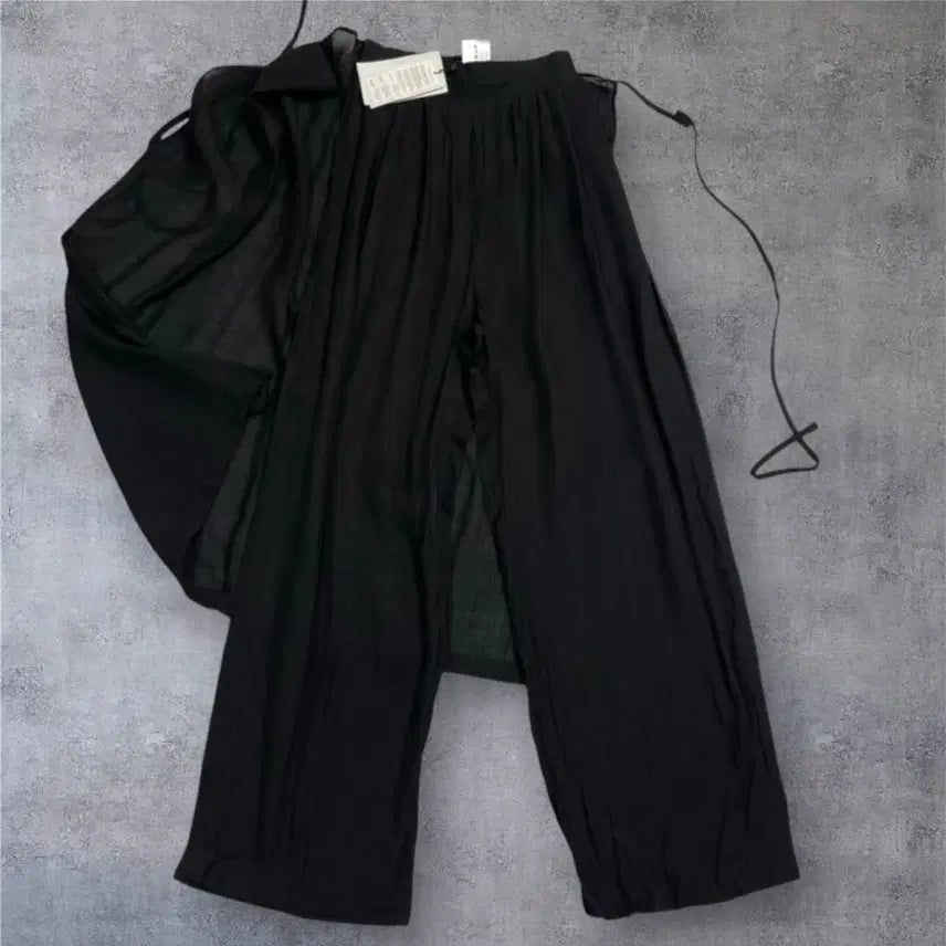 [BUNJANG] Nick & Nicole Black Layered Wrap Skirt Pants / 닉앤니콜 블랙 레이어드 랩 스커트 팬츠 FREE