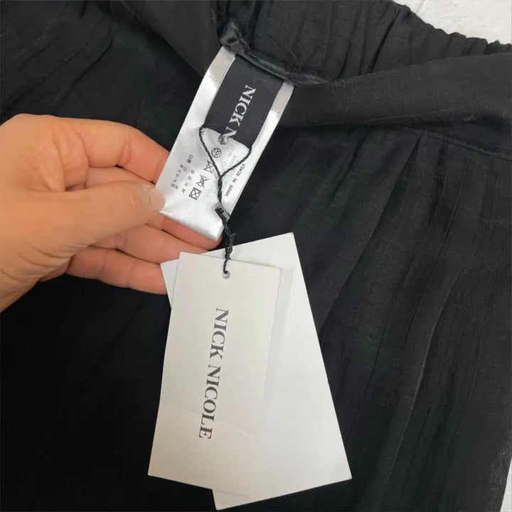 [BUNJANG] Nick & Nicole Black Layered Wrap Skirt Pants / 닉앤니콜 블랙 레이어드 랩 스커트 팬츠 FREE