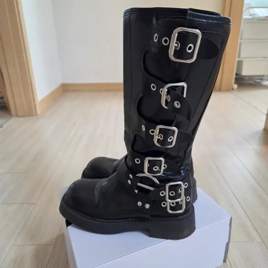 [BUNJANG] Handmade Long Boots Black 250 Size / 수제 롱부츠 블랙 250사이즈
