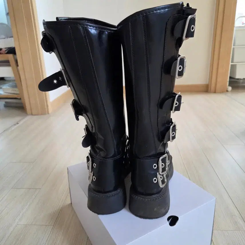 [BUNJANG] Handmade Long Boots Black 250 Size / 수제 롱부츠 블랙 250사이즈