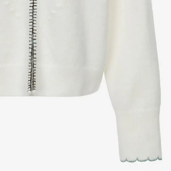 [BUNJANG] Thursday Island Pom-pom Embroidered Cardigan / 써스데이아일랜드 폼폼이 자수 가디건