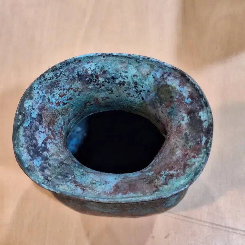 [BUNJANG] Antique Silver Inlaid Bronze Vase / 골동품 은입사 동화병