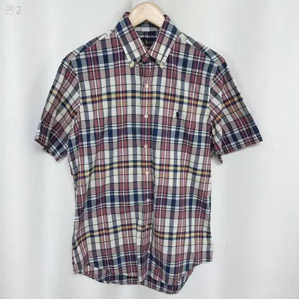[BUNJANG] Ralph Lauren Men's Checked Short Sleeve Shirt S / 랄프로렌 남자 면 체크 반팔셔츠 S  PPD