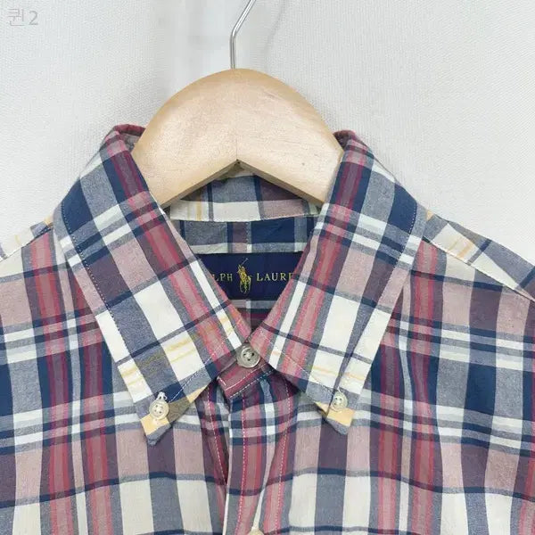 [BUNJANG] Ralph Lauren Men's Checked Short Sleeve Shirt S / 랄프로렌 남자 면 체크 반팔셔츠 S  PPD