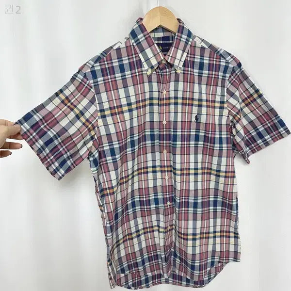 [BUNJANG] Ralph Lauren Men's Checked Short Sleeve Shirt S / 랄프로렌 남자 면 체크 반팔셔츠 S  PPD