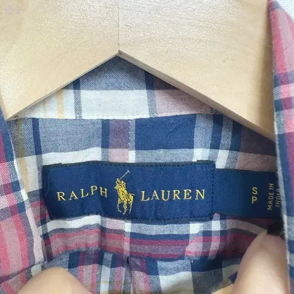 [BUNJANG] Ralph Lauren Men's Checked Short Sleeve Shirt S / 랄프로렌 남자 면 체크 반팔셔츠 S  PPD