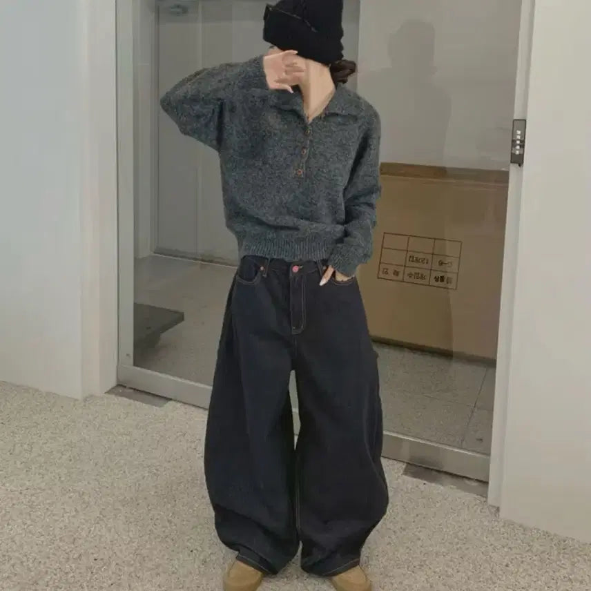 [BUNJANG] Heart Pocket Denim Work Pants / 하트 포켓 데님 팬츠 워크 팬츠 / 데일리 캐주얼 러블리 빈티지 y2k