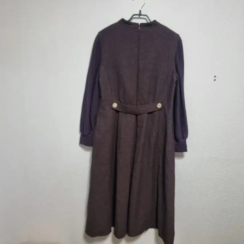 [SOLD OUT] 니트배색 럭셔리한 롱 원피스 66-77사이즈