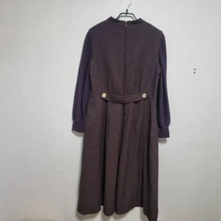 [SOLD OUT] 니트배색 럭셔리한 롱 원피스 66-77사이즈