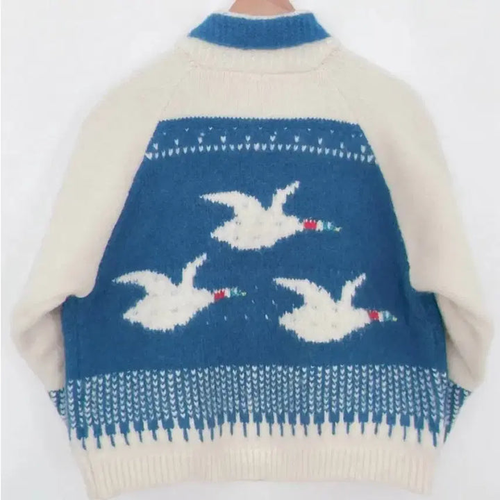 [BUNJANG] KIRIKIRI 백조 노르딕 윈터 가디건 (Blue) / 무배,1회착용/키리키리 제품_백조 노르딕 윈터 가디건(블루)