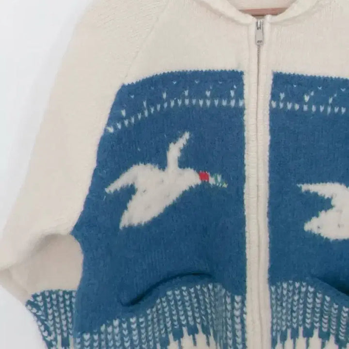 [BUNJANG] KIRIKIRI 백조 노르딕 윈터 가디건 (Blue) / 무배,1회착용/키리키리 제품_백조 노르딕 윈터 가디건(블루)