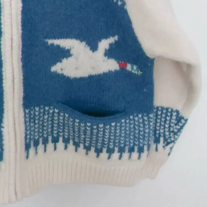 [BUNJANG] KIRIKIRI 백조 노르딕 윈터 가디건 (Blue) / 무배,1회착용/키리키리 제품_백조 노르딕 윈터 가디건(블루)