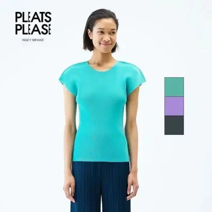 [BUNJANG] Pleats Please Issey Miyake Top / 플리츠 플리즈 미스트 라운드넥 반팔 이세이미야케 탑 새상픔