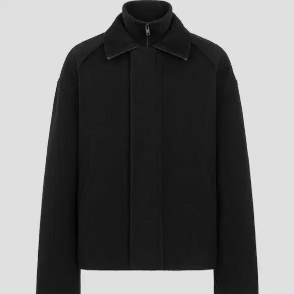 [BUNJANG] Juun.J Layered Wool Short Coat / 준지 25fw 니트 레이어드 울 숏 코트 (48)