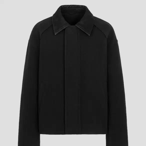 [BUNJANG] Juun.J Layered Wool Short Coat / 준지 25fw 니트 레이어드 울 숏 코트 (48)