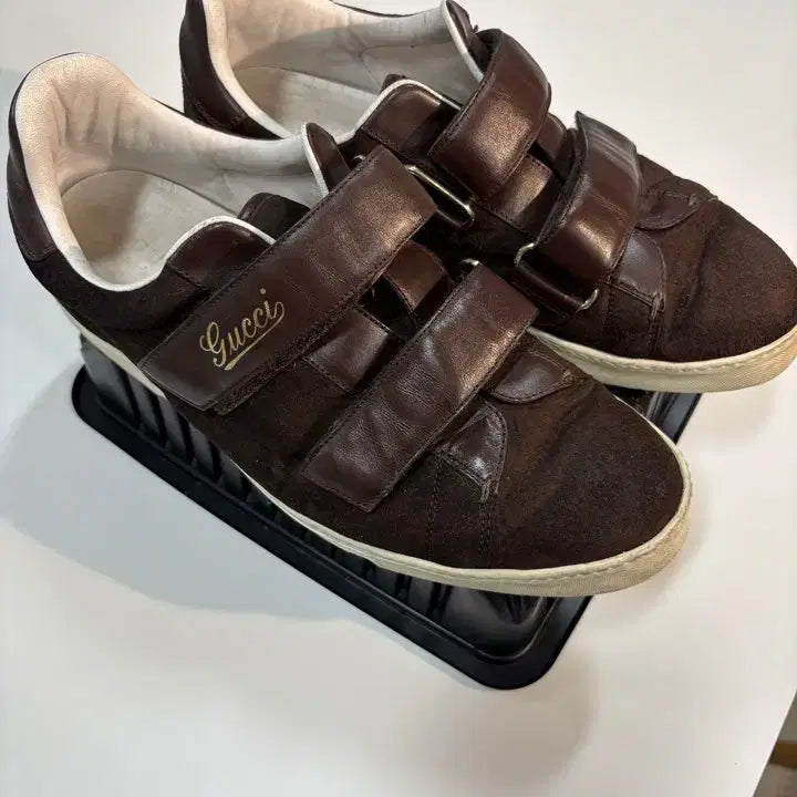 [BUNJANG] Gucci Velcro Suede Sneakers / 구찌 정품 벨크로 스웨이드 스니커즈