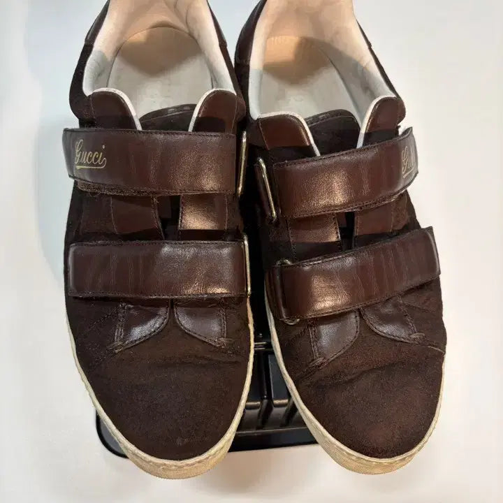 [BUNJANG] Gucci Velcro Suede Sneakers / 구찌 정품 벨크로 스웨이드 스니커즈