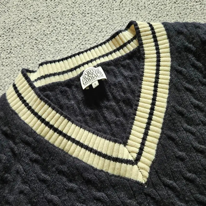 [BUNJANG] Marithe Francois Girbaud Cable Knit Sweater (Size S) / 마리떼 프랑소와 저버 케이블 니트(S)