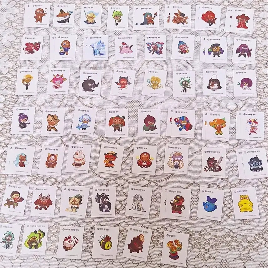 [BUNJANG] Cookie Run Kingdom Tteokbokki Stickers (69 Pieces) / 쿠키런 킹덤 띠부씰 69장(중복O)