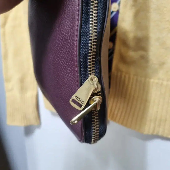 [BUNJANG] Fossil Leather Crossbody Bag / Fossil (파슬) 가죽 크로스백 버건디