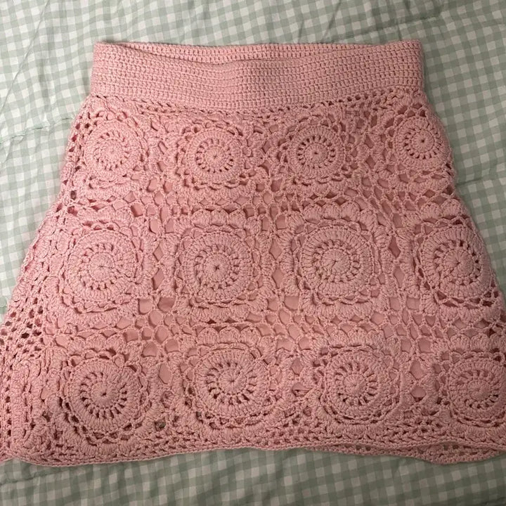 [SOLD OUT] 크로셰 빈티지 여성 미니 스커트