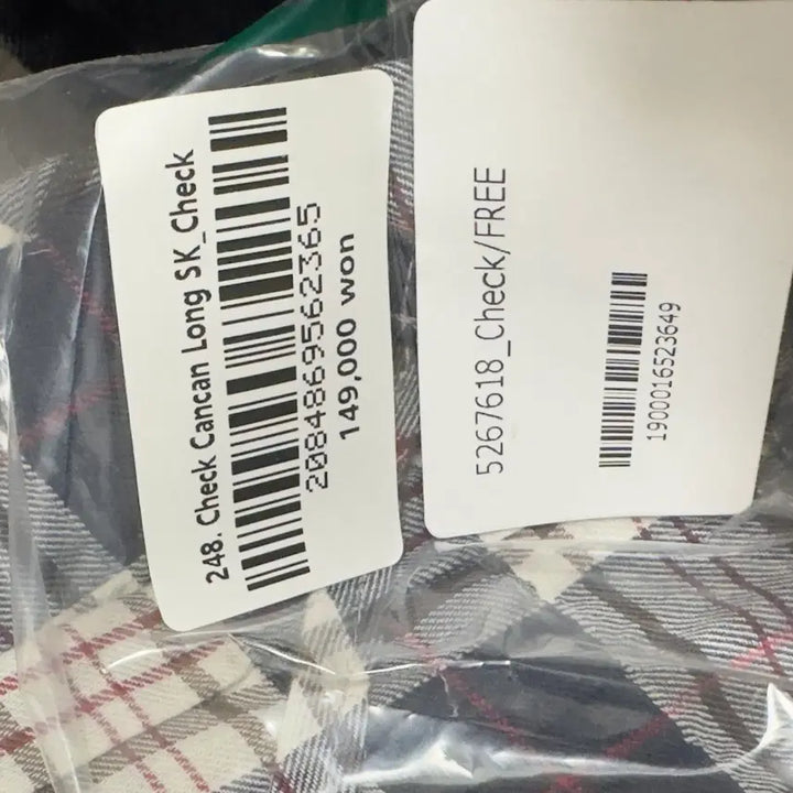 [BUNJANG] No Content Long Check Skirt / 노컨텐츠(no content) 롱 체크치마