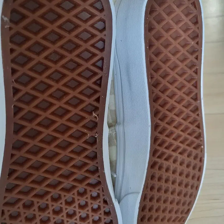 [BUNJANG] Vans Flower Pattern Beige Check Sneakers / 반스 새상품 240사이즈
