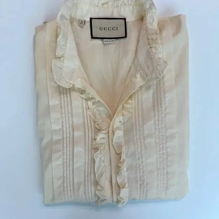 [BUNJANG] Gucci Ivory Frill Blouse / 구찌 아이보리 프릴 블라우스