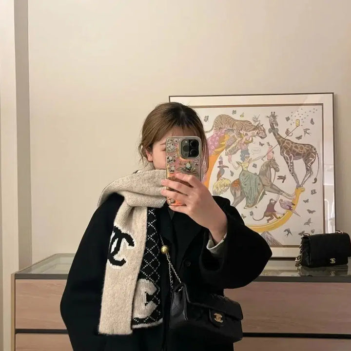 [BUNJANG] 샤넬 CC 로고 머플러 / 샤넬 CC 로고 머플러