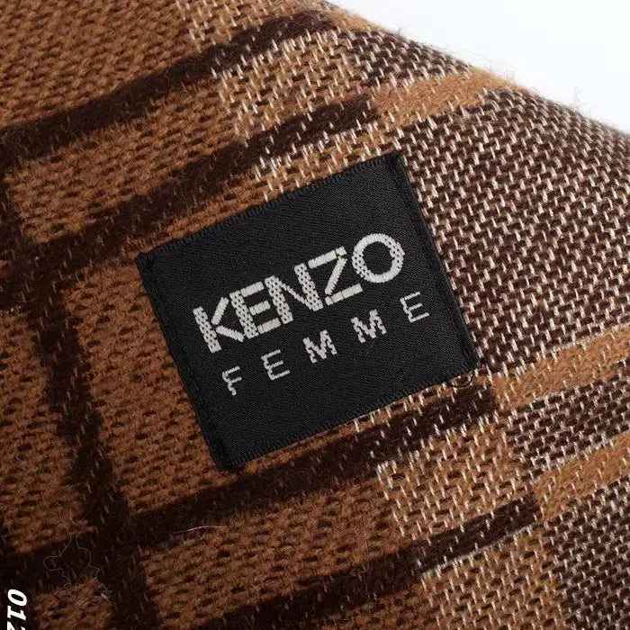 [BUNJANG] Kenzo Brown Check Muffler / 겐조 브라운 체크머플러