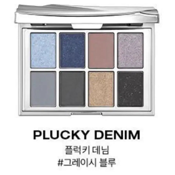 [BUNJANG] Riski Pigment Flucky Denim Eyeshadow Palette / 리스키 피그먼트 아이섀도우 팔레트 새상품 / 플럭키데님