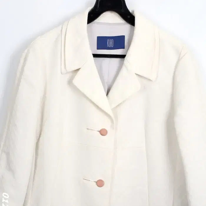 [BUNJANG] Kuho Ivory Single Cotton Jacket / 여성55/ 구호 아이보리 싱글 코튼자켓
